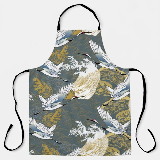 Japanisches Muster. Traditioneller Hintergrund Schürze (Vorderseite)