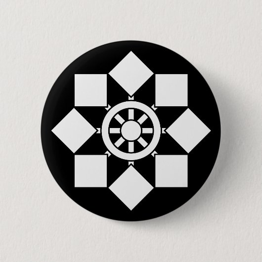 Japanisches Nadelrad Button (Vorderseite)