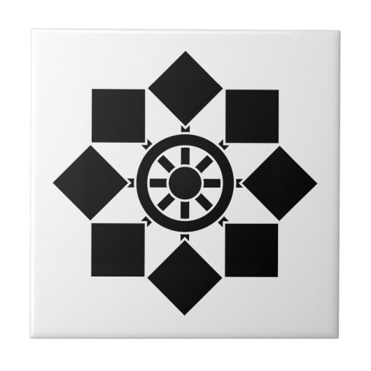 Japanisches Nadelrad Fliese (Vorderseite)