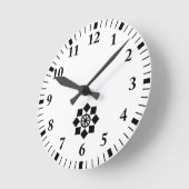Japanisches Nadelrad Runde Wanduhr (Winkel)
