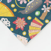 Japanisches nahtloses Muster Fleecedecke (Ecke)