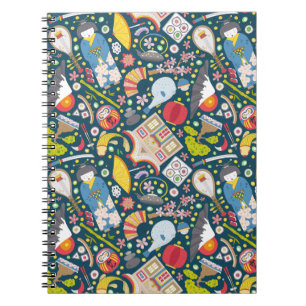 Japanisches nahtloses Muster Notizblock