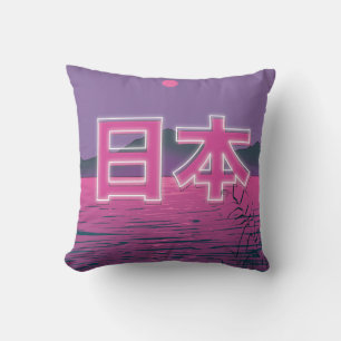 Japanisches Neon Kissen