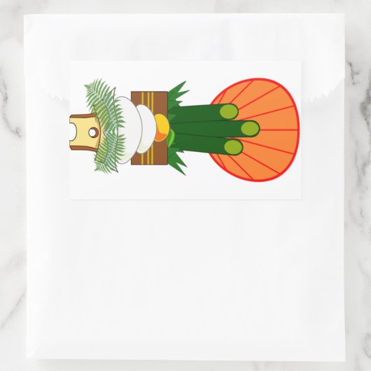 Japanisches Neujahr Rechteckiger Aufkleber (Tasche)