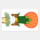 Japanisches Neujahr Rechteckiger Aufkleber (Vorderseite)