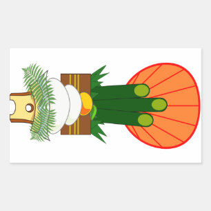 Japanisches Neujahr Rechteckiger Aufkleber