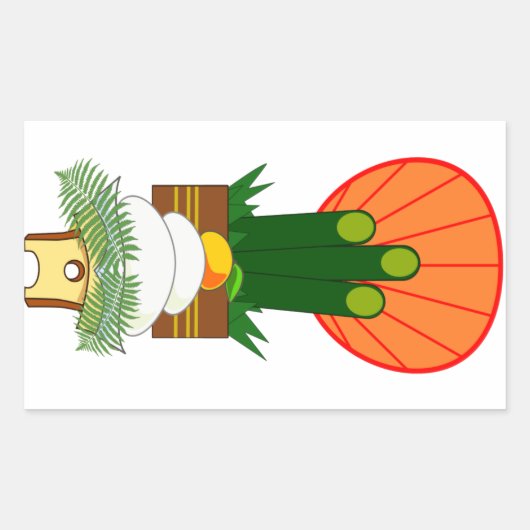 Japanisches Neujahr Rechteckiger Aufkleber (Vorderseite)