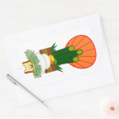 Japanisches Neujahr Rechteckiger Aufkleber (Umschlag)