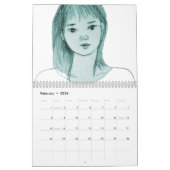 Japanisches niedliches Mädchen MANGA Kalender (Feb 2026)