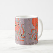 Japanisches Oktopus-Muster Kaffeetasse (VorderseiteRechts)
