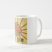 Japanisches Oktopus-Muster Kaffeetasse (VorderseiteRechts)