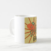 Japanisches Oktopus-Muster Kaffeetasse (Vorderseite Links)