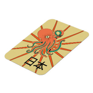 Japanisches Oktopus-Muster Magnet
