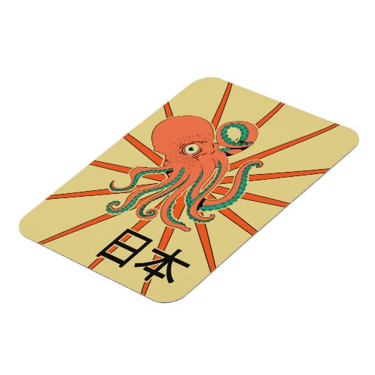 Japanisches Oktopus-Muster Magnet (Linke Seite)
