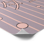 Japanisches Oktopus-Muster Poster (Ecke)