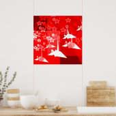 Japanisches Origami Poster (Küche)