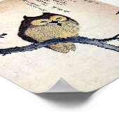 Japanisches Owl Print Poster (Ecke)