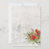 Japanisches Pagoda-Brautparty Einladung (Rückseite)