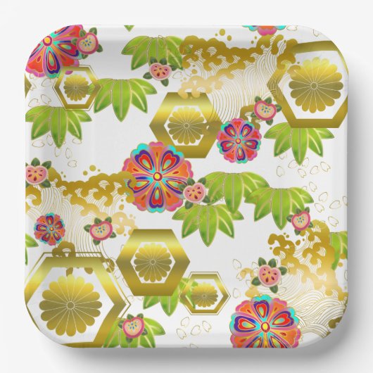 japanisches Party Pappteller (Vorderseite)