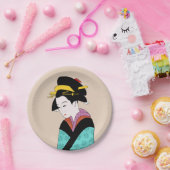 japanisches Party zum Abendessen mit Geisha Pappteller (Party)