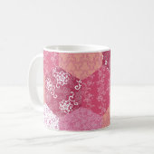 Japanisches Patchwork-Muster-Design Kaffeetasse (Vorderseite Links)