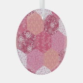 Japanisches Patchwork-Muster-Design Ornament Aus Glas (Vorderseite Rechts)
