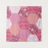 Japanisches Patchwork-Muster-Design Wandteppich (Vorderseite (Horizontal))