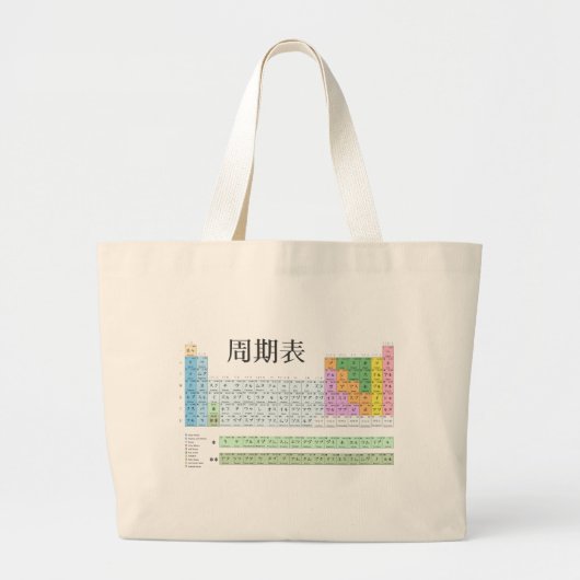 Japanisches Periodensystem Jumbo Stoffbeutel (Vorne)
