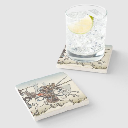 Japanisches Pferd Steinuntersetzer (Seitenansicht)