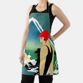 Japanisches Reiseplakat 1930er Art Deco Girl Schürze (InSitu)