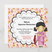 Japanisches Restaurant Grand Opening Einladung (Vorne/Hinten)