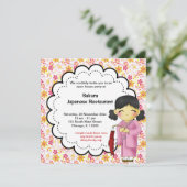 Japanisches Restaurant Grand Opening Einladung (Stehend Vorderseite)