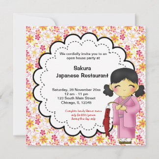 Japanisches Restaurant Grand Opening Einladung