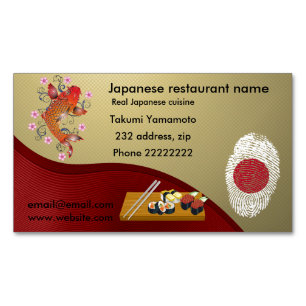 Japanisches Restaurant Magnetische Visitenkarte