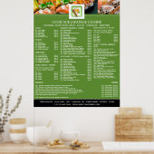 Japanisches Restaurant, Sushi-Menü Poster (Küche)