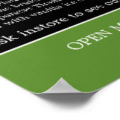 Japanisches Restaurant, Sushi-Menü Poster (Ecke)