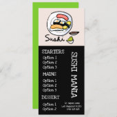 japanisches Restaurant Sushi Menükarte (Vorne/Hinten)