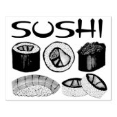 Japanisches Restaurant Sushi Roll Nigiri Tuna Fein Gummistempel (Prägung)