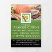 Japanisches Restaurant, Sushi-Speisekarte Flyer au Dreifach Gefaltete Einladung (Cover)