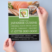 Japanisches Restaurant, Sushi Werbung Flyer (Hand)