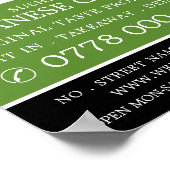 Japanisches Restaurant, Sushi Werbung Poster (Ecke)