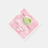 Japanisches Rosa-Matcha-Brautparty Serviette (Ecke)