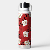 Japanisches Rosenblumendesign Trinkflasche (Hinten)