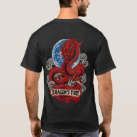 Japanisches rotes Drachen-Grafik-Shirt, Cyberpunk-