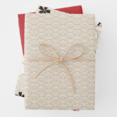 Japanisches Sakura Design Traditionelles, nahtlose Geschenkpapier Set (Beispiel)