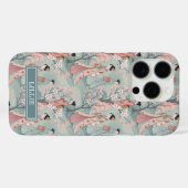 Japanisches Sakura-Geisha-Muster mit Monogramm Case-Mate iPhone Hülle (Rückseite (Horizontal))