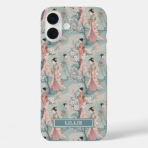 Japanisches Sakura-Geisha-Muster Monogramm