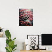 Japanisches Sakura Kirchenbaum Kunstdruckposter Poster (Heimbüro)