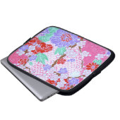 Japanisches Sakura Muster Laptop Sleeve (Vorne Knopf)
