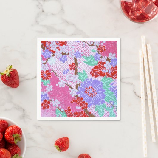 Japanisches Sakura Musterpapier Napkins Serviette (Beispiel)